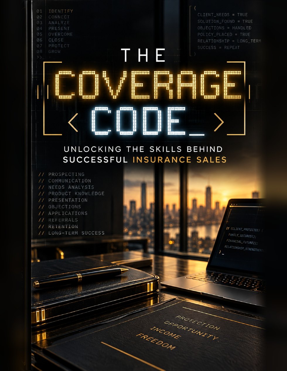Cover of The Coverage Code: Unlocking the Skills Behind Successful Insurance Sales