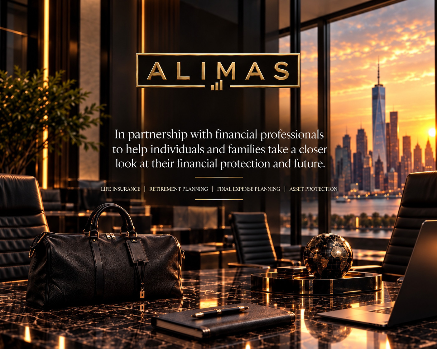 ALIMAS: In partnership with financial professionals to help individuals and families take a closer look at their financial protection and future. Life insurance, retirement planning, final expense planning, asset protection.